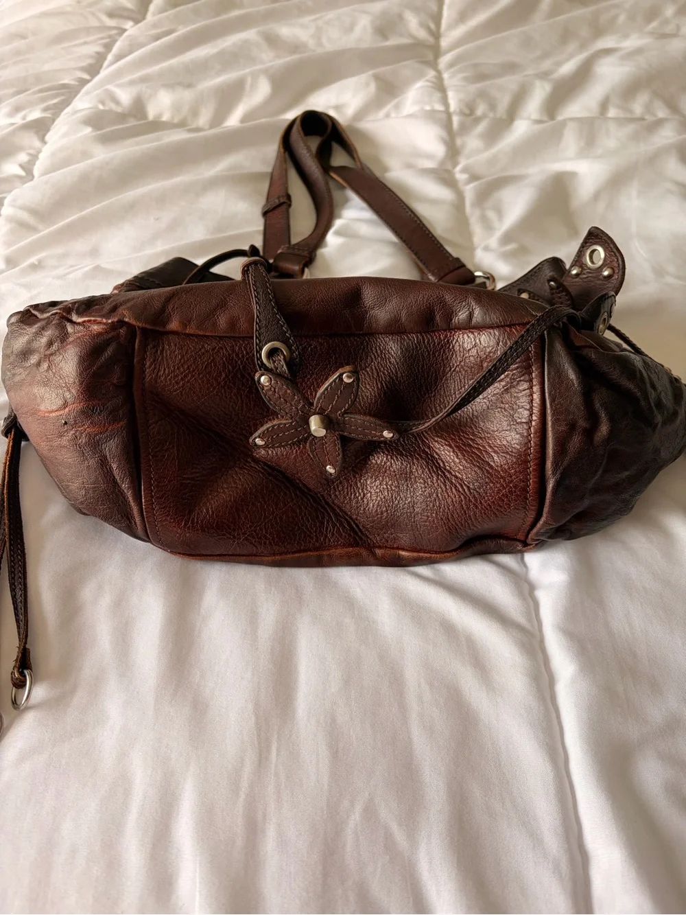 Miu Miu Archive 2006 Leather Flower Pocket Bag - Picture 10 of 11